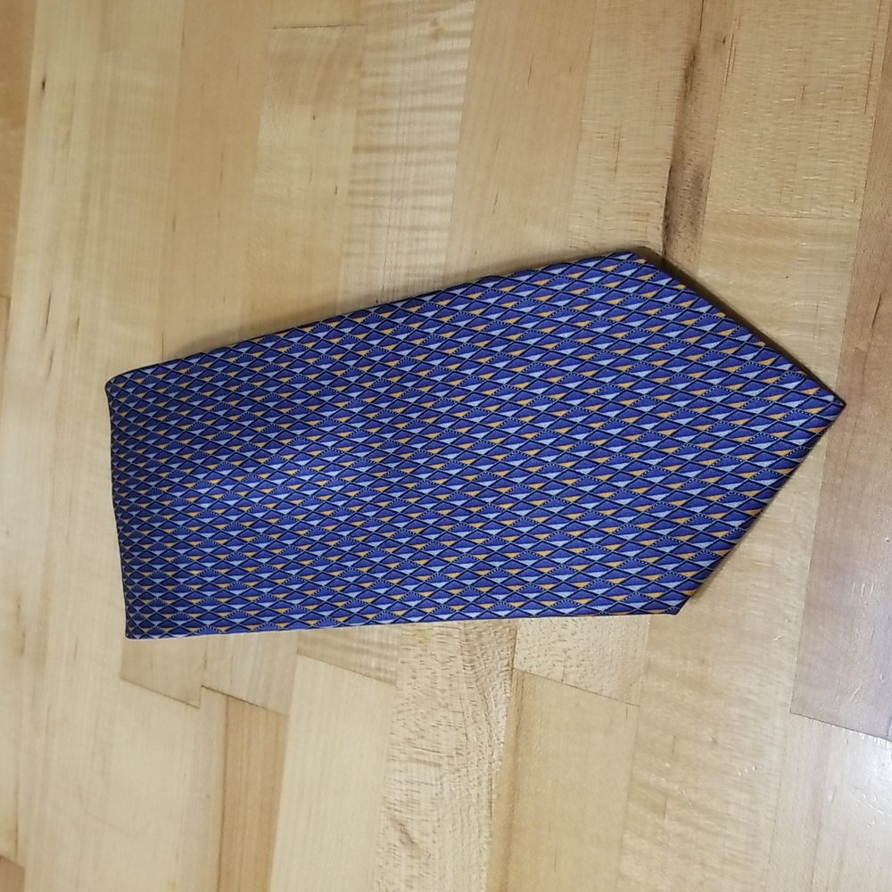 Umberto Bossi All Silk Blue & Orange Tie